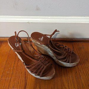 Castaner strappy platform wedge espadrille